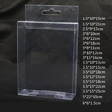 30 шт прозрачный пластиковый контейнер пластиковые упаковочные коробки с подвесным отверстием ремесла подарок дисплей прозрачная упаковка коробки