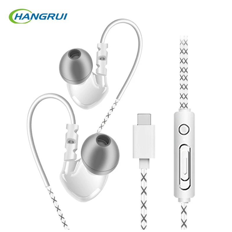 

New C Type Earphone wire with mic for phone type-c earphones for Letv 2 Letv 2pro Letv max2 hifi music earbuds Mobile phone