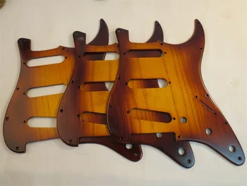 

3PCS hand made solid ailanthus STRAT GUITAR SSS Pickguard #4381