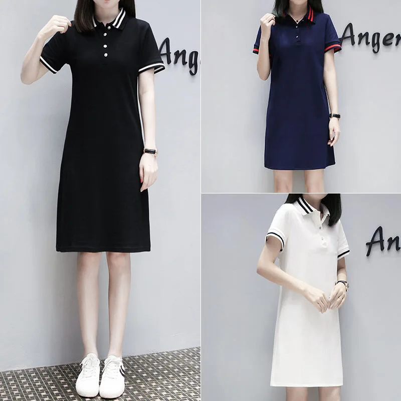

Women's Leisure Sports POLO Dress Dress and Dress with Long, Loose and Slim T-shirt for Women Plus Size Dress