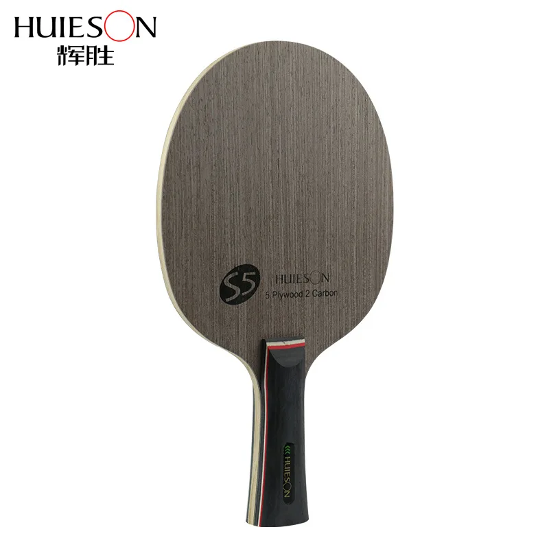 Huieson Prime Quality Technology Surface Ayous Carbon Fiber Big Central Paulownia Wood Table Tennis Racket Blade for Adults S5