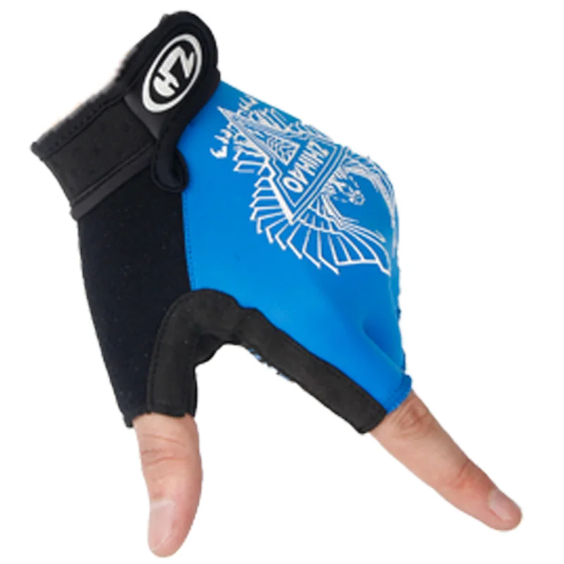 Распродажа, велосипедные перчатки с полупальцами, дышащие велосипедные перчатки для верховой езды, Мужские Женские варежки, перчатки для гоночного велосипеда - Цвет: AoYing Blue