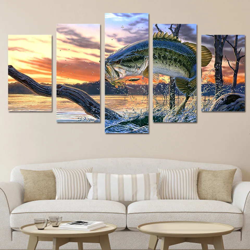 

Diamond painting 5 pieces of harvester farm and animals painting wall pictures for living room walls for living room plaza