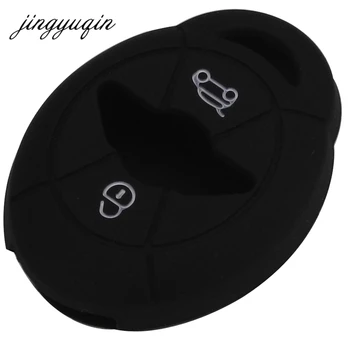 Keyforkess 30 pz/lotto Chiave Del Silicone Della Cassa Della Pelle Della Copertura Fob Set per BMW Mini Cooper S R50 R53 Due 2 Bottoni remote Protect Car styling - Jingyuqin 30 pz lotto Chiave Del Silicone Della Cassa Della Pelle Della Copertura Fob Set