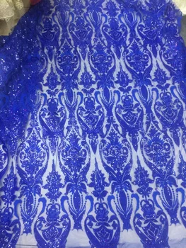 

Free ShippingZ-han42910 sequins African Net Lace Fabric French embroidered Tulle Lace Fabric for nice dress