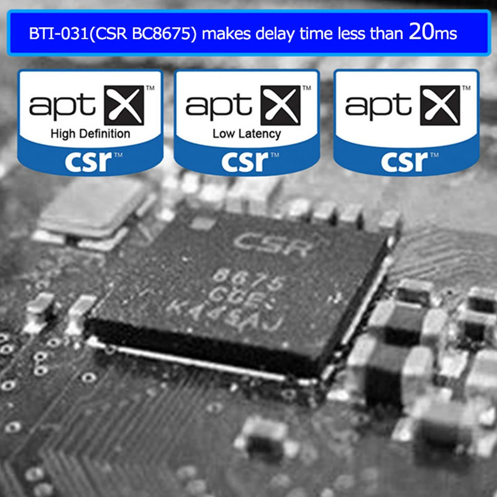 Bluetooth 5.0 aptx hd baixa latência transmissor