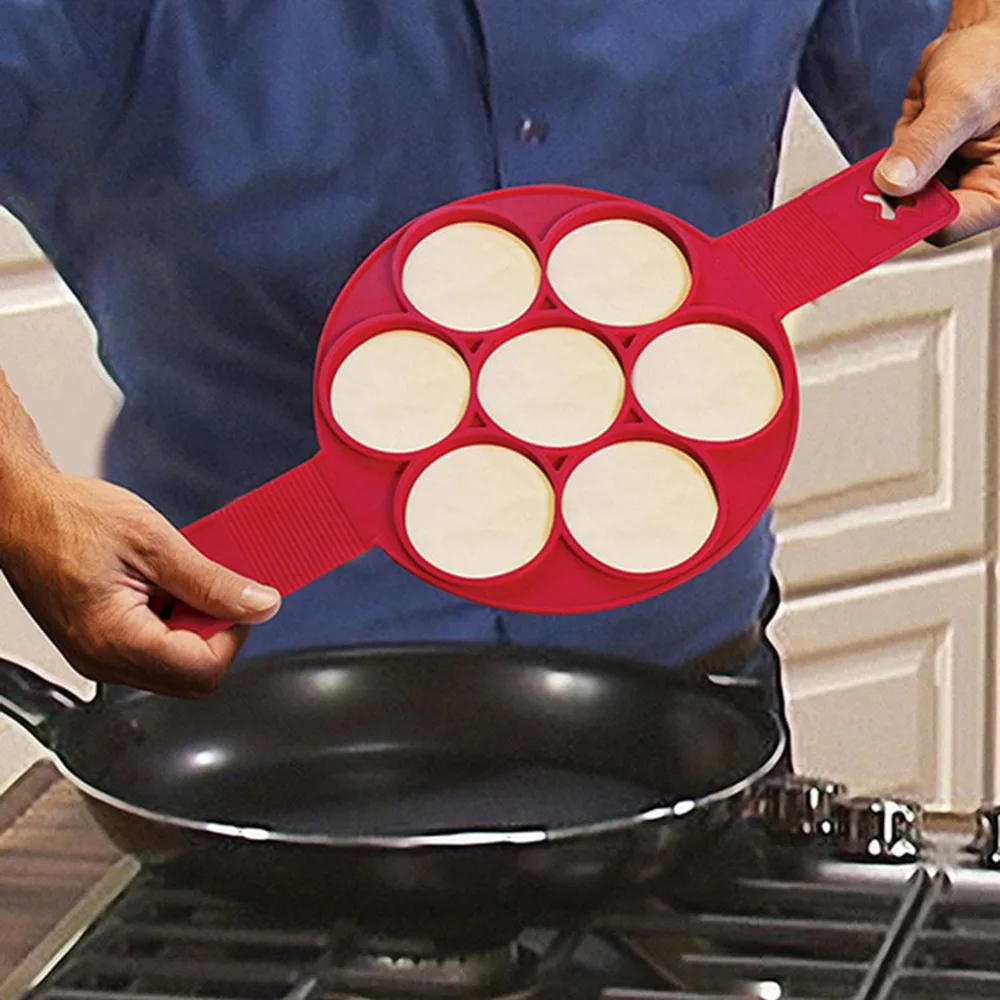 Pancake Maker Nonstick Cooking Tool Round Heart Pancake Maker Egg Cooker Pan Flip Eggs Mold Kitchen Baking Accessories Tools (1)