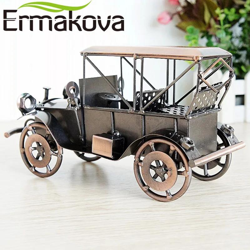Металлическая ретро модель автомобиля ERMAKOVA 20 см (7 8 дюйма) винтажная классическая
