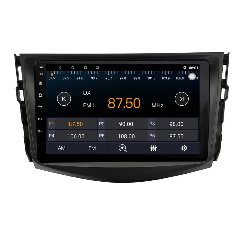 Top Android 9.1 Quad Core 1024*600 8 inch Two Din Car DVD GPS for Toyota RAV 4 RAV4 2007-2011 Support DVR OBD2 DAB 3G 4G WiFi Radio 1