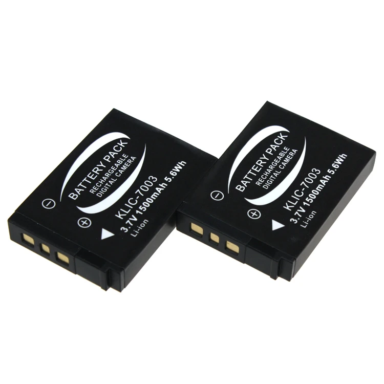 3.7V 1500mAh KLIC 7003 KLIC7003 2PCS Battery For Kodak EasyShare V1003