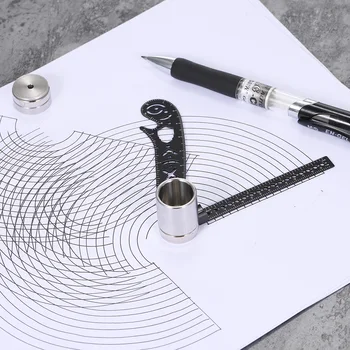 

Portable Magcon Tool Multi-Function Drawing Ruler Mini Stainless Steel Material Protractor Combo Patterns Draw Tools
