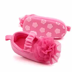 Для новорожденных обувь для девочек обувь для малышей кроватки Bebe обувь цветочный принт младенческой малышей Prewalkers балетные п