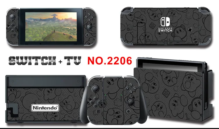 Для nintendo Switch Pain sticker консоль Dock Joy Con полное покрытие цветной бумажной кожи Закаленное стекло протектор экрана от 2000-2305