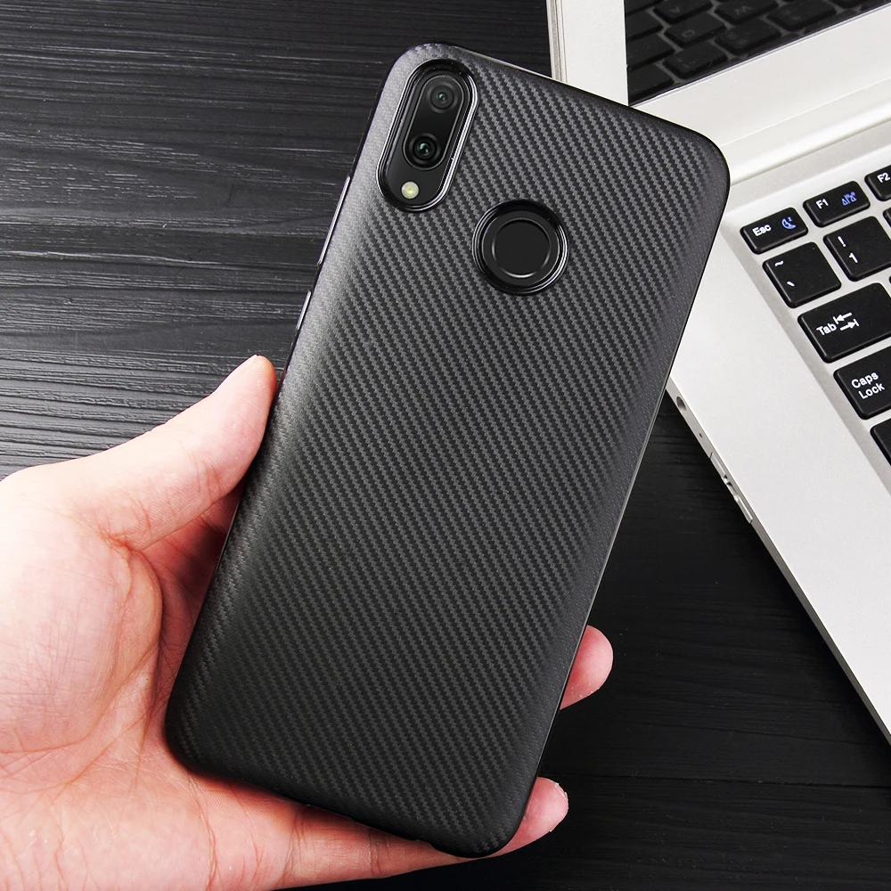 Case For Huawei Y9 2019 Coque Carbon Fiber Soft TPU Silicone Case For Huawei Y9 2019 Y 9 Y92019 JKM-LX1 JKM LX1 6.5 Back Cover  (6)