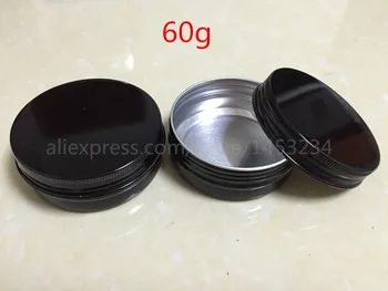 

Lot of 50pcs Aluminum Jars 60ml Black Tin 60g Cosmetic Containers Crafts Pots