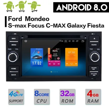 

Android8.0 Octa 8 Core 4+32GB Car DVD Player GPS Navigation For Focus Mondeo S-Max Galaxy Fusion Headunit Autoradio Stereo