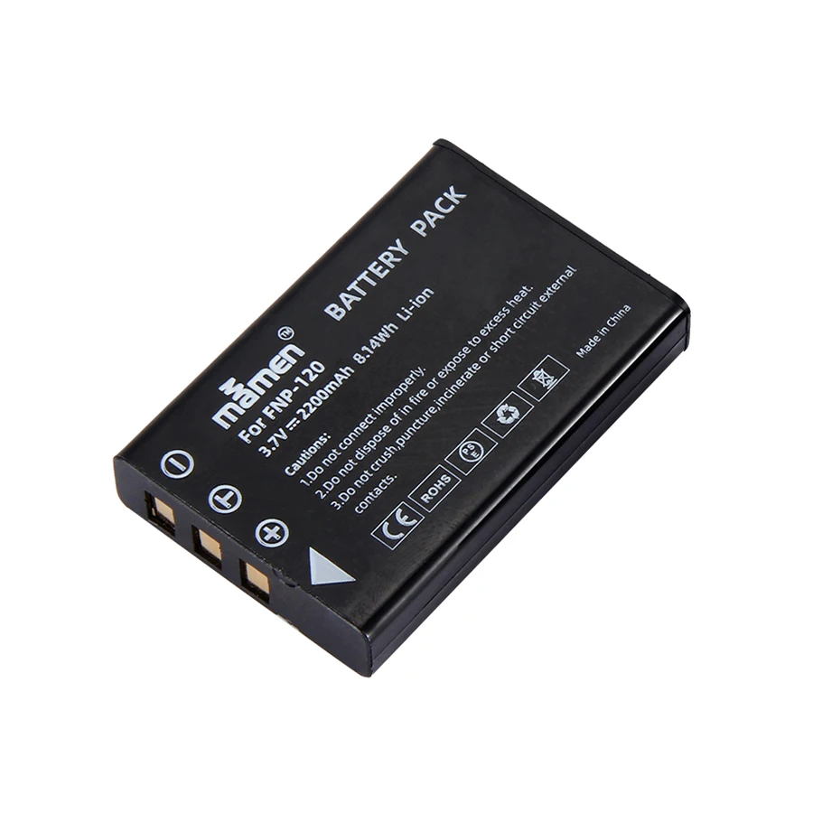 Mamen 2200mAh NP-120 FNP120 NP120 Digital Camera Battery Pack for Fujifilm FinePix F10 F11 Zoom M603 MX4 603 Batteries bateria
