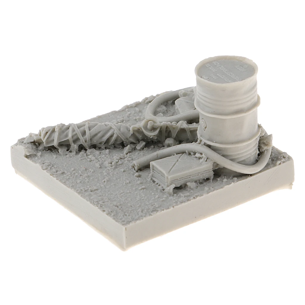 1/35 Resin Model Kit Unpainted Oil Tank for War Game WWII Scenery Building