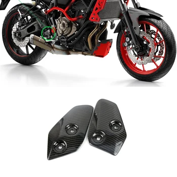 

Real Carbon Fiber Foot Peg Heel Plates Protection Protective Guard Protector for Yamaha MT-07 MT07 FZ07 FZ-07 2013-2017 14 15 16