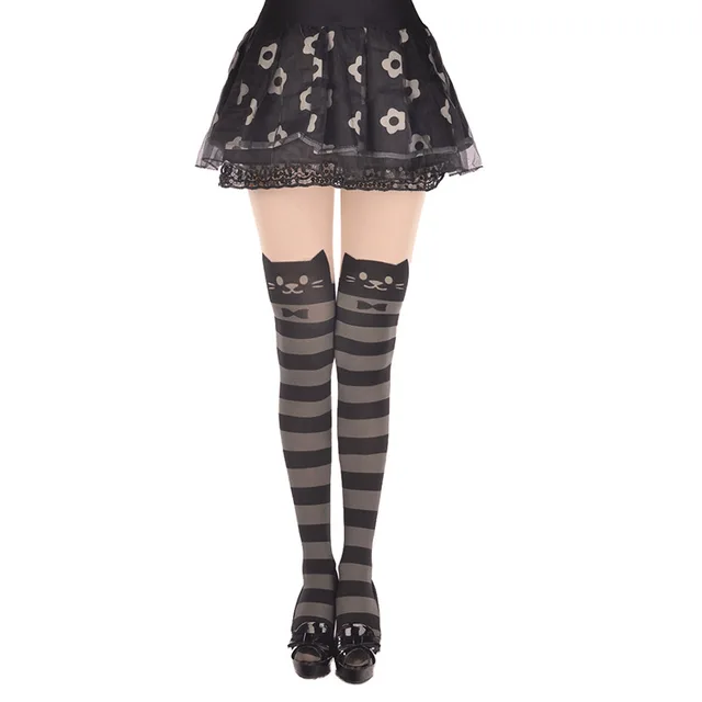 Kawaii Sexy Girl S Pantyhose Tights Pattern Printed Tattoo Stockings