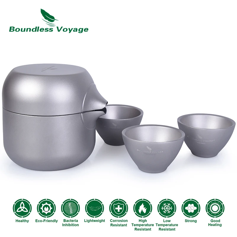 Boundless Voyage Outdoor Indoor Camping Double Layer Titanium Tea