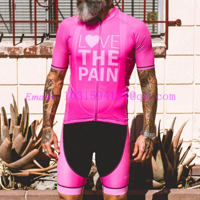 Love The Pain мужской летний c maillot cilismo bicicleta Велоспорт Джерси Набор анти пот велосипедная Одежда Костюм дышащий - Цвет: sets