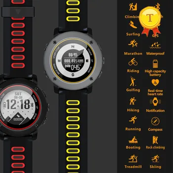 

2018 best quality outdoor GPS Bluetooth Smart band bracelet Waterproof Heart Rate Monitor Fitness band Compass Sports wristWatch