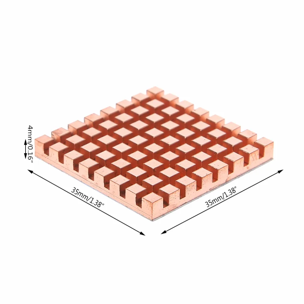 

Pure Copper Radiator Heat Sink Back Memory RAM Sink Cooling For MOS IC Chip Cooler Heatsink 35x35x4mm C26