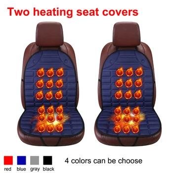 

Dewtreetali pair 12v electric heated cushions for winter heating car seat cushion keep warm car seat cover Cold proof car seat