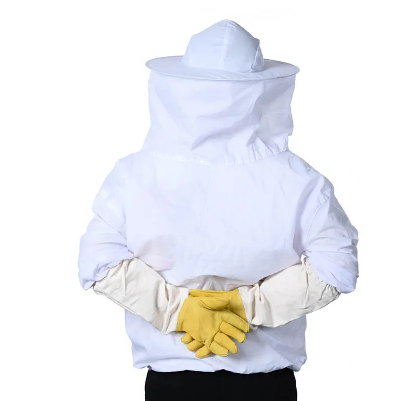 Beekeeping Jacket Pull Over Smock Protective Equipment Bee Keeping Suit Hat HUG-Deals