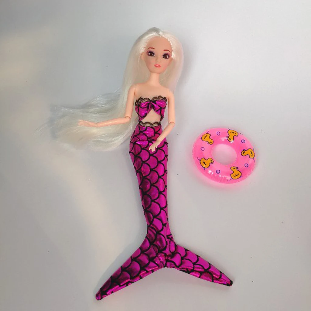   Popular Mermaid Dress Swimwear Bathing Suit For   Dolls Dress Up Purple