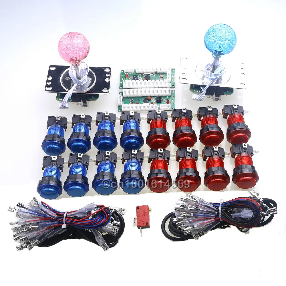 Arcade DIY Kits Parts MAME USB Encoder 2 x LED 4 8 Way font b Joystick