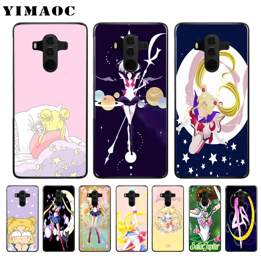 

YIMAOC Sailor Moon Soft Case for Huawei Y5 Y6 Y7 Prime Y9 Mate 10 20 Lite Pro Nova 2i 3 3i 4 Lite