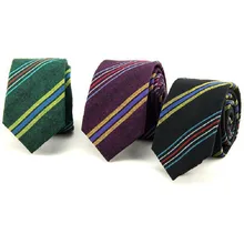 Мужская галстук 6 см хлопок полоски связей жаккард Тощий шеи галстук для мужчин для отдыха бизнес галстуки