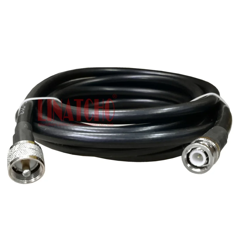 

4 Meters 50ohm 10mm SYV-50-7 RG213 PL259 UHF male to BNC male RF Coaxial Cable