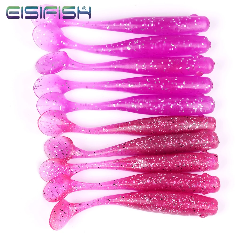 Eisipish 10 шт. мягкая рыболовная приманка 0 21 унц.-6 г/3 54 &quot-9 см Силиконовая для рыбалки