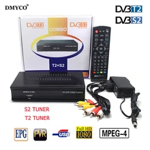 DVB-T2 DVB-S2 HD Digital Satellite Terrestrial tv receiver C01S TV Tuner Receivable H.264/MPEG4 DVB T2+S2 Combo free shipping