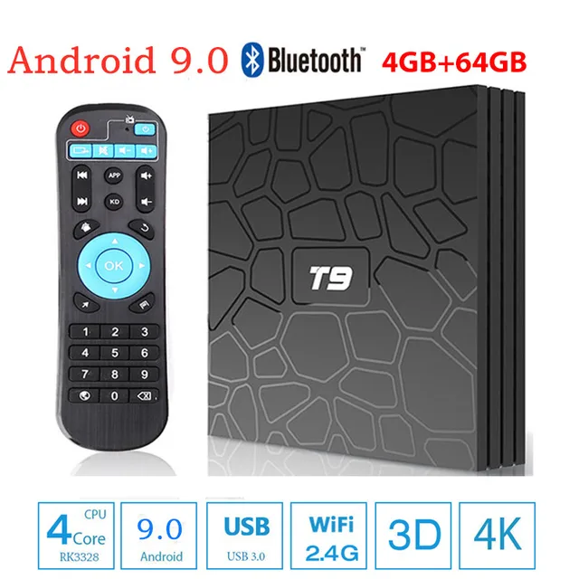 2019 T9 Android 9 0 Smart Tv Box 4gb Ram 64gb 32gb Rom Rk3318 1080p H 265 4k Netflix Youtube Bluetooth 2 4g 5g Wifi Set Top Box Set Top Boxes Aliexpress