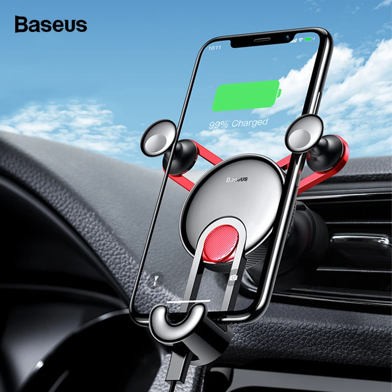 

Baseus Gravity Car Phone Holder For iPhone Xs Max Xr X 8 Car Mount Holder For Phone in Car Air Vent Holder For Samung S10 Xiaomi