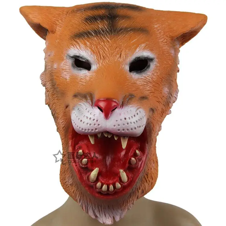 

Masquerade animal decorative tiger king tiger mask mask green latex Northeast Tiger