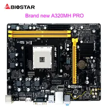 BIOSTAR Motherboard A320MH PRO For AM4 AMD Ryzen 1800 1700 7600 X Micro-ATX DDR4 2667/2400/2133/1866 Desktop Computer Mainboard