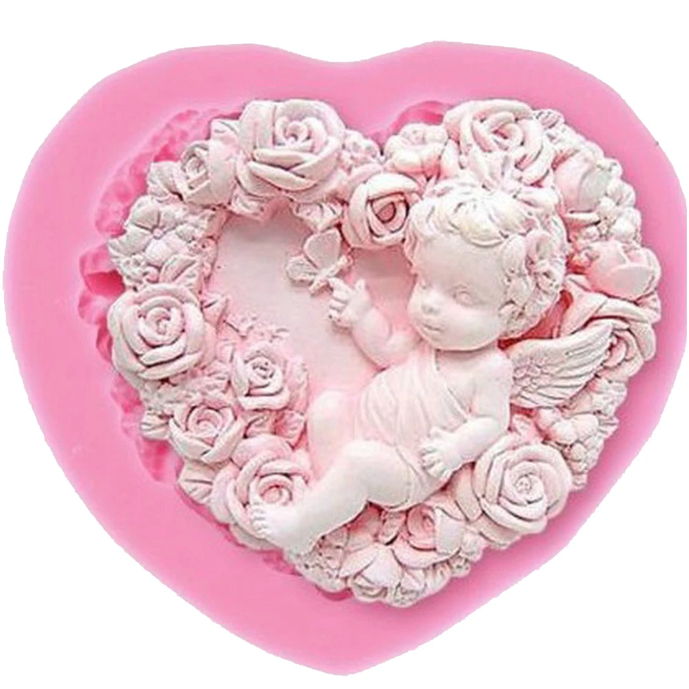 

Rose Angel Craft Art Silicone Soap Mold 3D Craft Molds DIY Fimo Resin Clay Candle Molds Fondant Handmade Soap Moulds