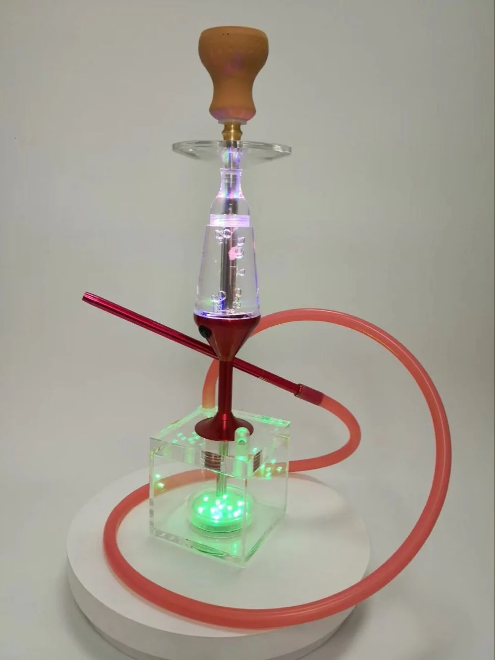 Тонкий Новый 2 светодиодный акриловый кальян KTV ресторанов баров Sheesha наргиле