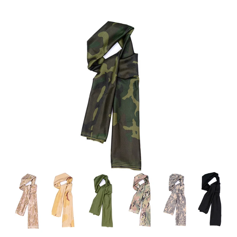 Hiking Scarf Camouflage scarves Outdoor Military Tactical Mesh Scarf