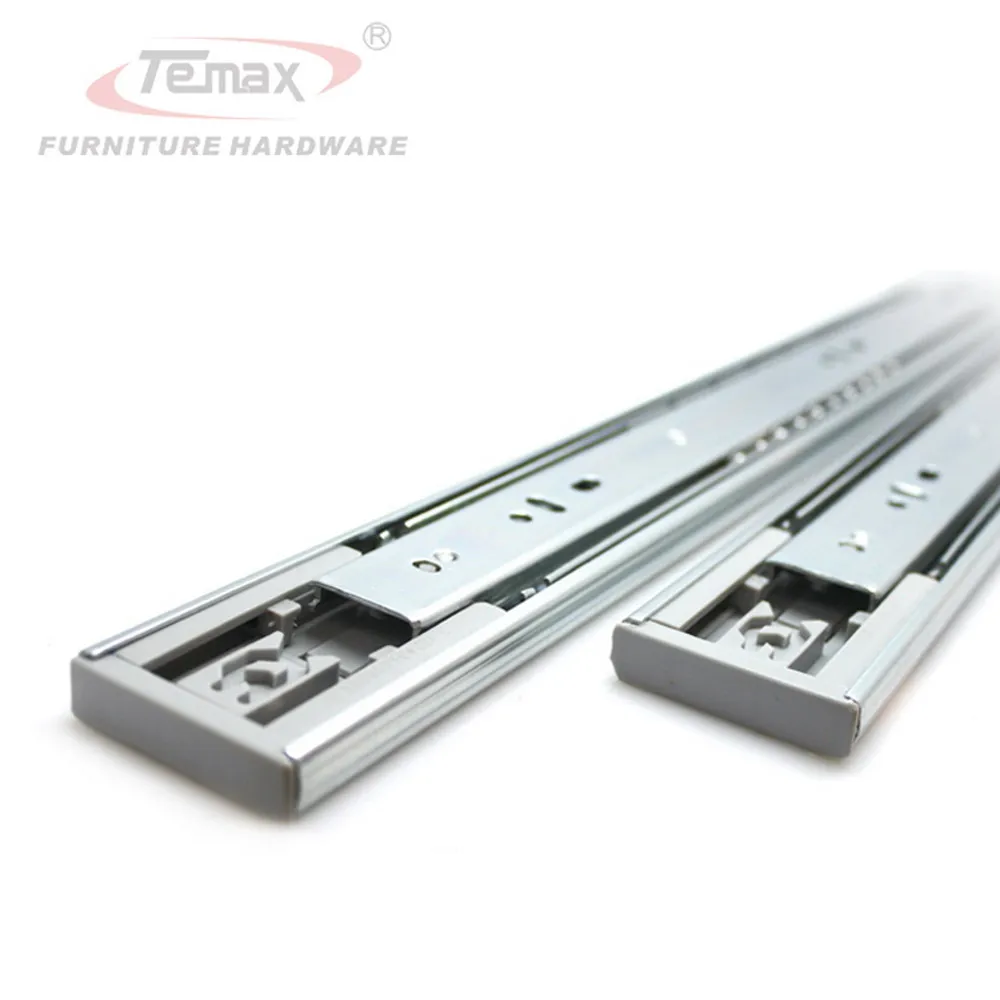 

16"push to open drawer slide with 3 section device ball bearing rebound furniture hardware cabinet glides