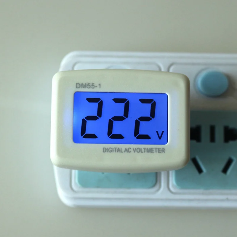 

EU/US Plug LCD 110V 220V AC Digital Voltmeter Household Factory Electrical Instruments Voltage Power Monitor AC Panel Meter
