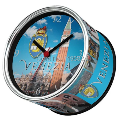 buy Free Shipping Venezia City In Italy Design Kitchen Fridge Magnets Cheap Wall Clocks Aluminum Metal Desk Clocks Table Clocks