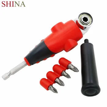 

SHINA 1/4&quot Magnetic Angle Bit Driver Adapter Screwdriver Adjustable Thumb Flange Off-Set Power Head Power Drill + Phillips