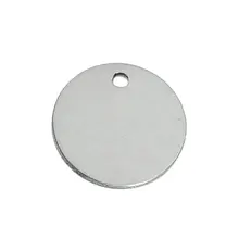 Doreen коробка из нержавеющей стали пустые штамповочные бирки Подвески Круглые Серебряные тон 15 мм(5/") Диаметр, 20 штук новинка