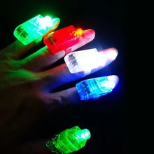 СВЕТОДИОДНЫЕ Лазерные Пальцы Гаджета Партии Ночной Клуб Glow Light Ring Torch Fun Украшения